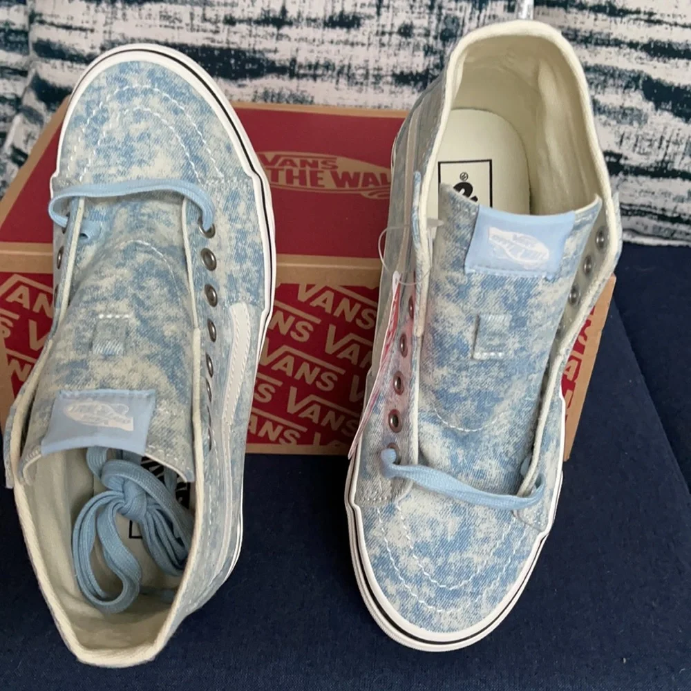 Vans Sk8-Hi Tapered Denimdstry Winter Sky Marshmalow MENS - Picture 13 of 16